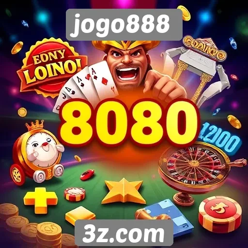 Variedade de jogos disponíveis no jogo888